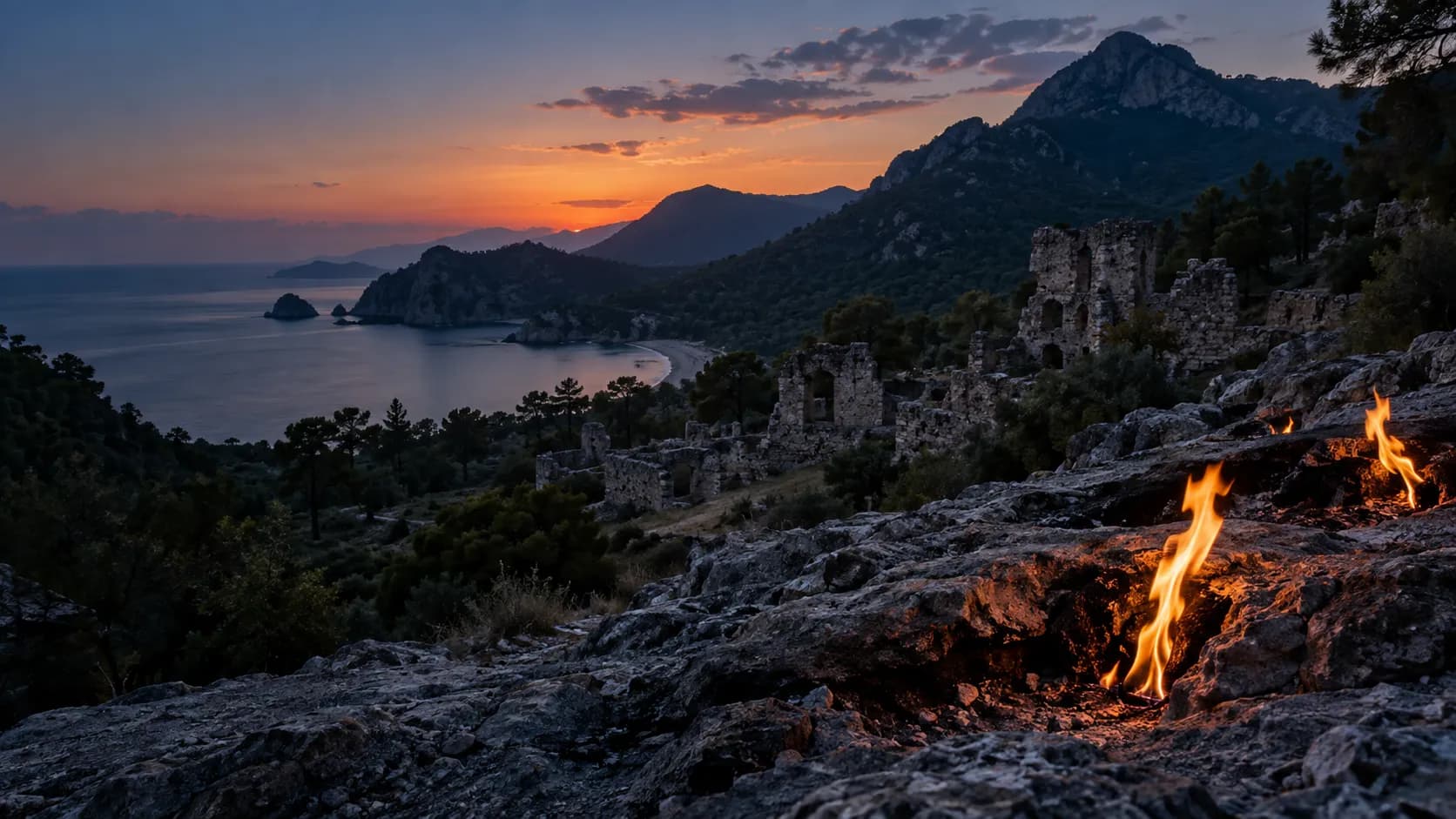 Olympos & Yanartaş: Ruinen, Flammen und Anreise